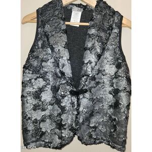 V16  ZOĒ Faux Fur Vest with a Quaint Little Snap Closure